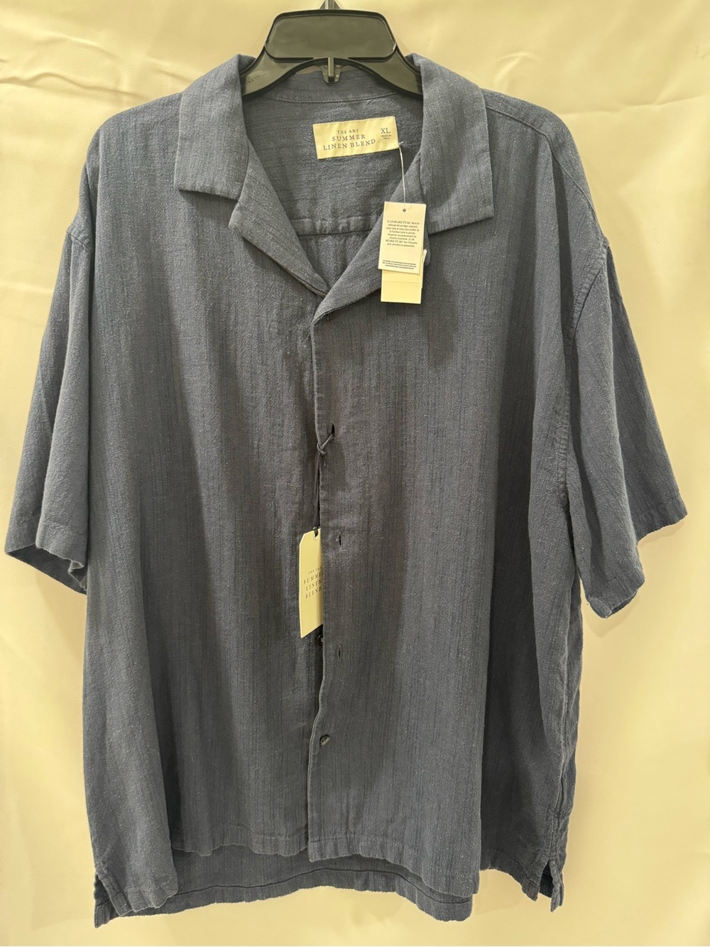 Abercrombie & Fitch Blue Short-Sleeve Button-Down Camp Shirt